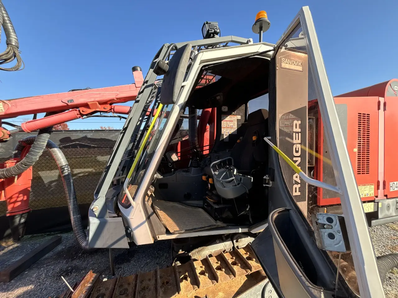 Sandvik Ranger DX800 crawler mounted surface drill rig for quarry drilling