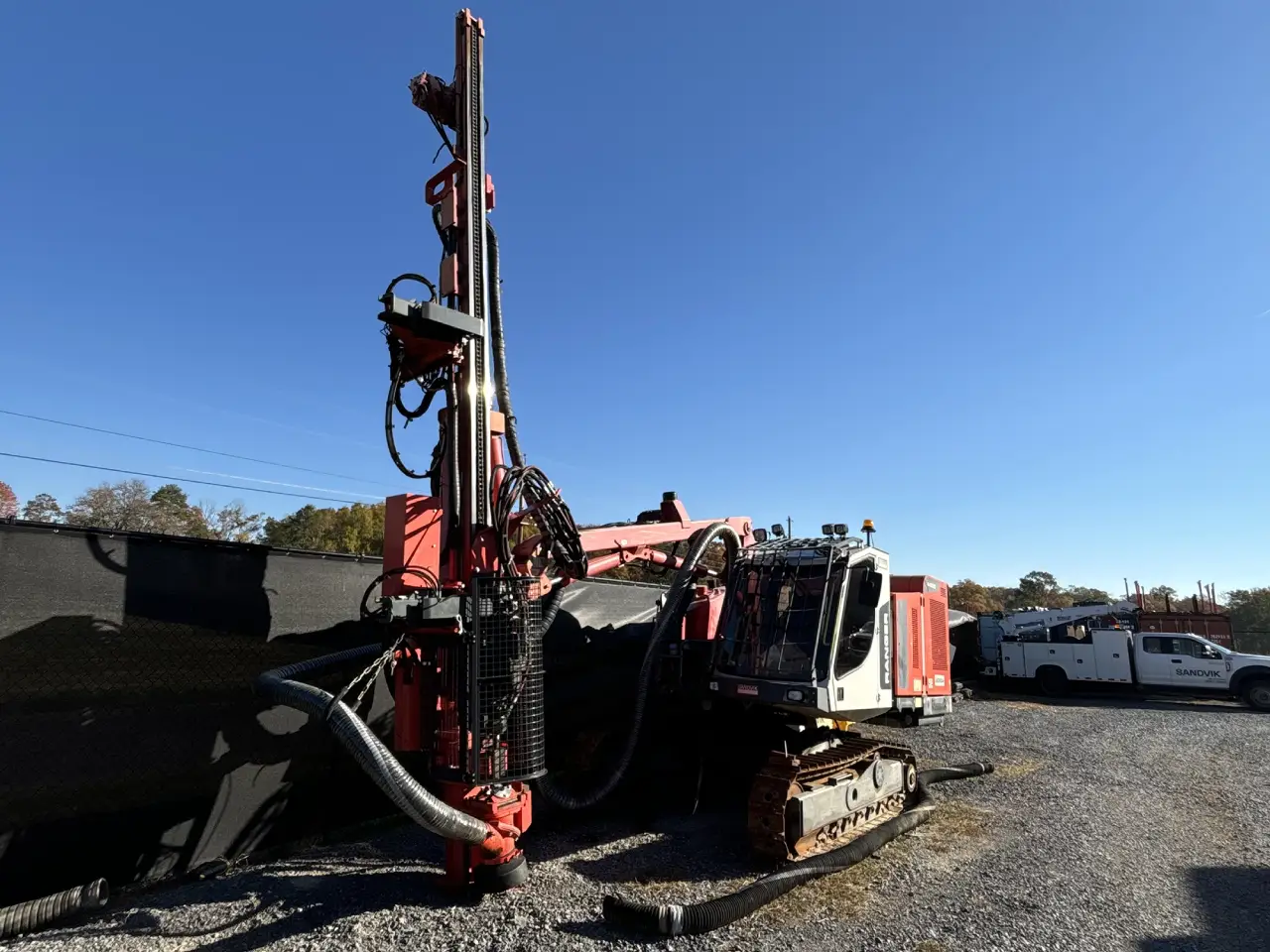 Sandvik Ranger DX800 crawler mounted surface drill rig for quarry drilling